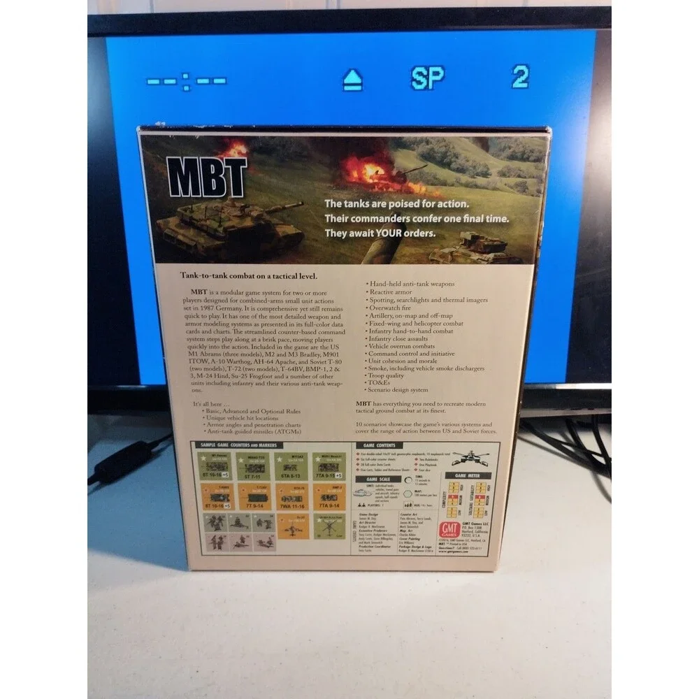 GMT Games: MBT 1st Edition Board Game 2016 - Incomplete - Read Description